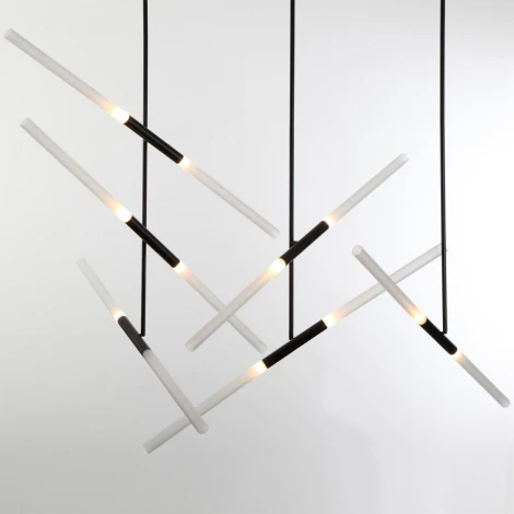 Потолочная люстра на штанге асимметричная линейная Odeon Light Soho 4307/6 (220V, асимметрия)