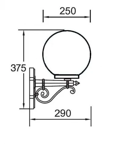 Настенный фонарь уличный Oasis Light 88201S Bl (220V, шар, IP44)