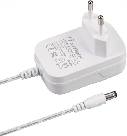 Блок питания ARDV-12-12WW (12V, 1A, 12W) (Arlight, Адаптер, 3 года) 039051