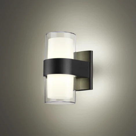 Настенный светильник уличный Novotech Opal 359298 STREET черный IP65 LED 16W 4000K 220V (круглые)