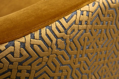 Кресло Napoli вращающееся, велюр принт Pad31+Latt ORANG 76*76*76см Garda Decor