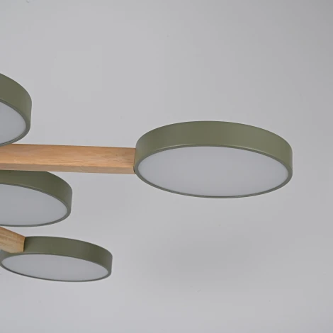 Потолочная люстра Wi-Fi на штанге Turna L12 Khaki By ImperiumLoft Turna-B01 (LED, 220V, голосовое управление, умный дом - Алиса)