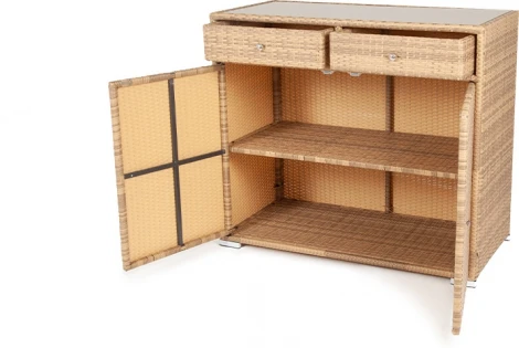 "Мальта" тумба плетеная из искусственного ротанга, цвет соломенный 4SIS арт.УТ-00000494