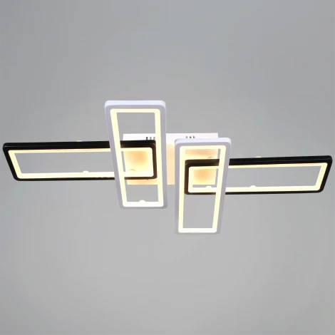 Потолочная люстра светодиодная с пультом с регулировкой цветовой температуры, яркости и ночным режимом Reluce 03629-0.3-04A WH+BK