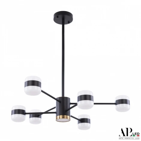 Потолочная люстра на штанге светодиодные APL LED Ferrara 3307.6296-6 Black