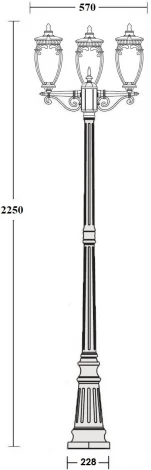 Наземный фонарь Oasis Light VERONA 86209B/02 Gb