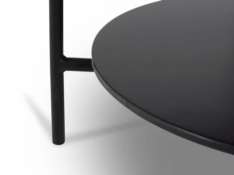 Стол журнальный Genua round ОГОГО 803379 (коричневый, черный)