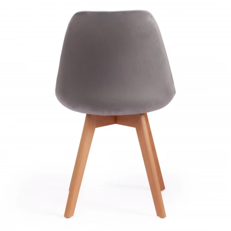 Стул TULIP SOFT (mod. 74) желтый (HLR 41)/натуральный (вельвет/дерево)