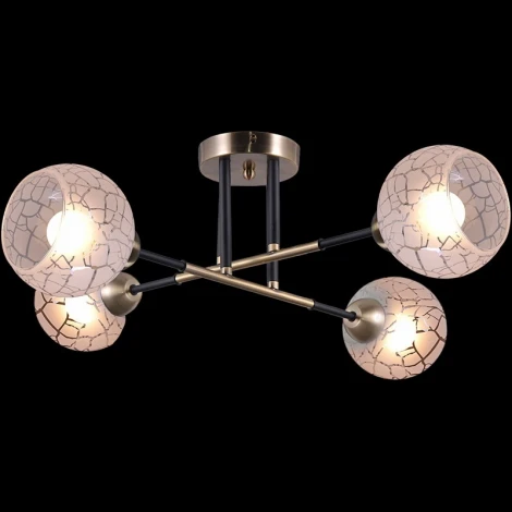 Потолочная люстра на штанге ILLUMICO IL9573-4CSQ-79 BK AB (220V)