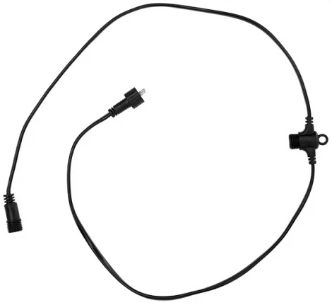 Комплект подключения с 1 коннектором 24V, Длина 1м, Провод Черный ПВХ