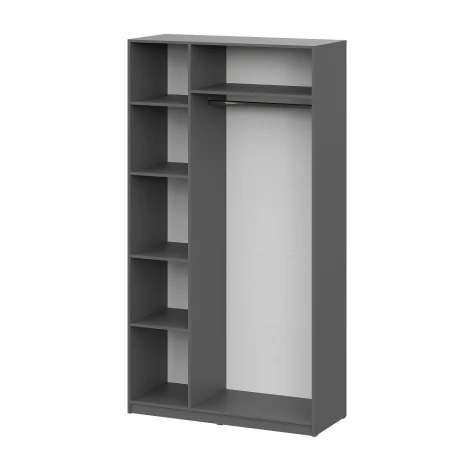 Шкаф распашной Арника (5 полок + штанга) ШК 5 (1200), Графит