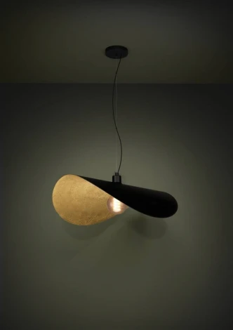 Подвесной светильник Eglo Saceda 390429 1X60W(E27) сталь, черный, золотой