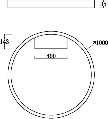 Потолочный светильник круглый Maytoni Rim MOD058CL-L65B3K
