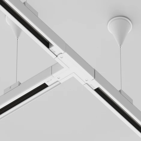 Коннектор Т-образный левый Trinity белый (трехфазный) Maytoni Technical TRA005CT-31W-L (220V)