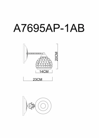 Бра Arte Lamp Malina A7695AP-1AB