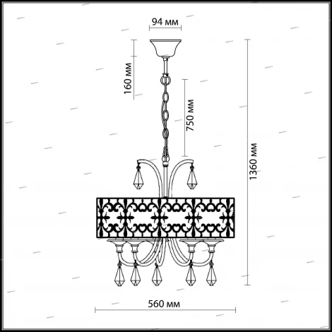 Подвесная люстра Odeon Light Parola 2896/5
