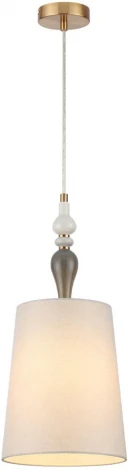 Подвесной светильник Odeon Light Homi 5040/1A античн.бронза/беж.абажур/металл/керамика E27 1*60W (220V, на проводе)