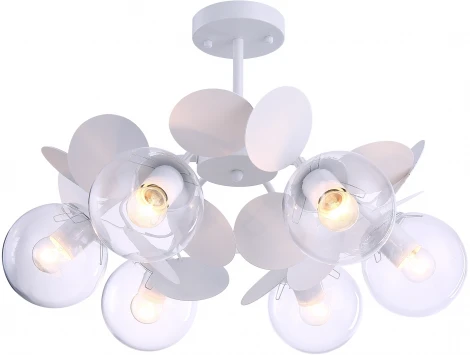 Потолочная люстра на штанге Freya Satellite FR5165PL-06W (220V, шарики)