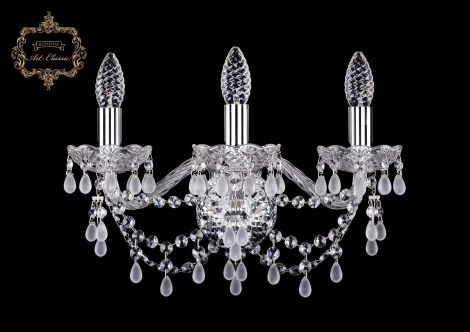 Бра Art Classic 10.24 10.24.3.165.Cr.V0300 (220V, хрусталь, подвески, подсвечник, свеча)