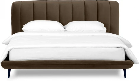 Кровать Amsterdam ОГОГО (арт.564357), (Велюр/Коричневый)
