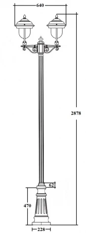 Наземный фонарь Oasis Light MADRID 84310A B2 Bl