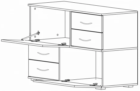 Комод Дамар (Дамар белый) Woodville арт.563522