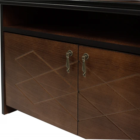 Банкетка Патриция 2 орех, к/з Ева 1, каретная стяжка Л Mebelik арт.008833