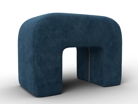 Пуф 008 (ДСП,Брус,Фанера,Велюр/Синий) Лига Диванов 132523