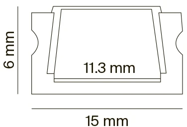 Алюминиевый профиль встраиваемый 22x6 Maytoni Led Strip ALM004S-2M