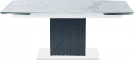 Стол обеденный IST-CASA раскладной Хлое MC22027DT, 180(260)х95х76 см, белый мрамор