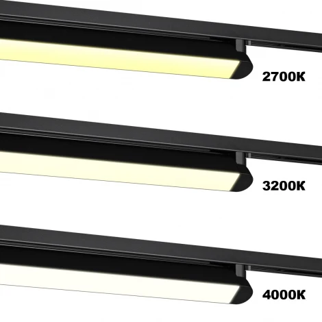 Трековый светильник однофазный светодиодный двухжильный с переключ. цв. температуры Novotech Iter 359791 черный IP20 LED 12W 180-265V 2700К/3200К/4000К