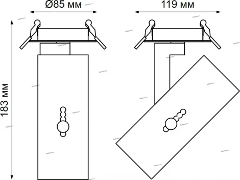 Встраиваемый точечный светильник Novotech Blade 357545