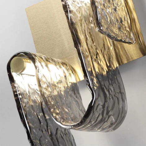 Настенный светильник светодиодный Odeon Light Flow 5106/11WL золотой брашинг/дымчатый металл/стекло LED x 11W 4000K (220V)