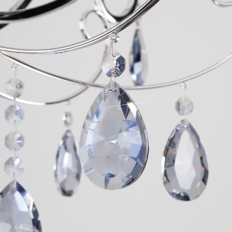 Подвесная люстра Eurosvet Escada 10109/8 хром/лазурный хрусталь Strotskis