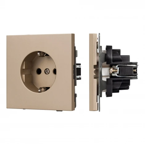 Механизм электрической розетки SCT-TENDO-MEU1-PL-GD (230V, 16A) (Arlight, Песочный) 054081