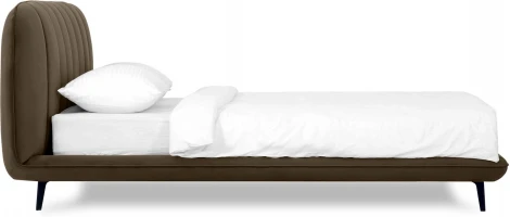 Кровать Amsterdam ОГОГО (арт.564357), (Велюр/Коричневый)