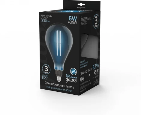 Лампочка светодиодная филаментная Gauss 179802205