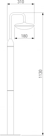Наземный уличный светильник светодиодныйPortal Elektrostandard Portal 35162/F