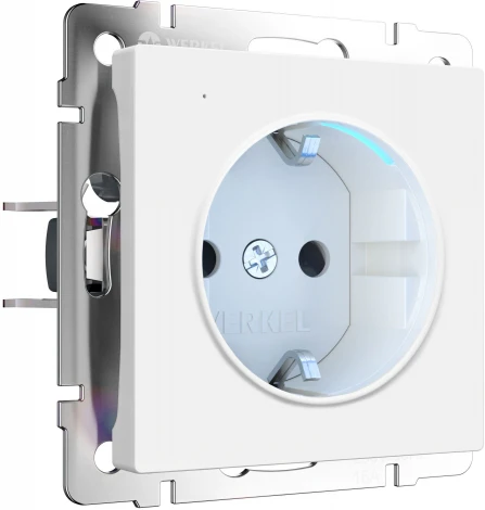Розетка с подсветкой (белый матовый) Werkel W1171461 (a062405)