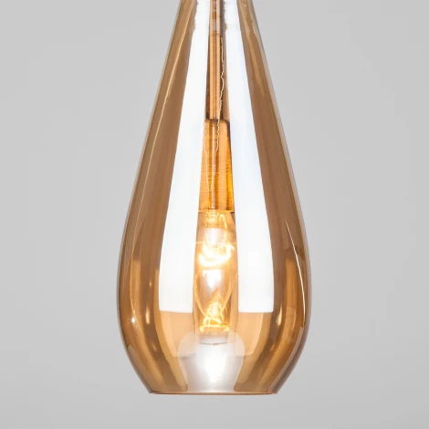 Подвесной светильник Eurosvet Ilario 50202/1 янтарный (220V, на проводе, круглые)