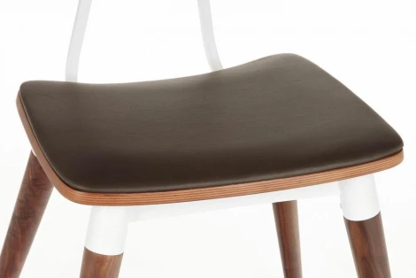 Стул Copine с кожаными сиденьем