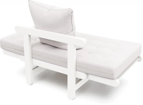 Кресло Arsko Сламбер белая эмаль светло-серый велюр