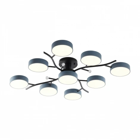 Потолочная люстра на штанге Arte Milano Ferrara 256606/8+1 Bk/Gr (LED, 220V, круглые)