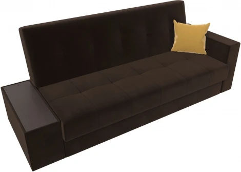 Диван-книжка Лига-020 стол слева (Коричневый,Желтый/Микровельвет) Лига Диванов арт.118505L