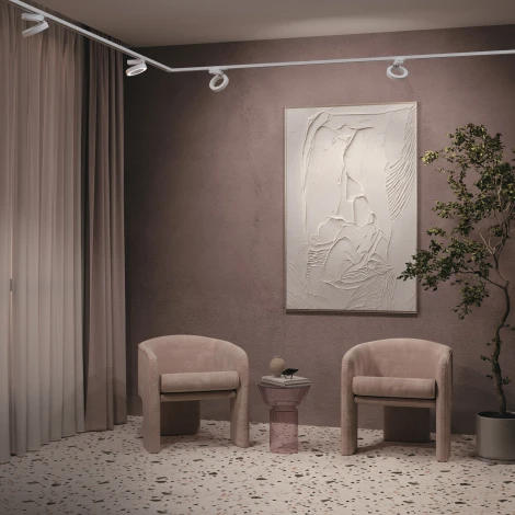 Трековый светильник Rim Unity 3000K 12Вт 110° LED (однофазный) Maytoni Technical TR044-1-12W3K-W (220V, кольцо)