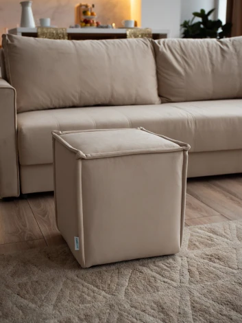 Маленькая радость Пуф квадратный бежевый D1 furniture арт.AAA41664003