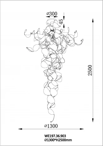 Потолочная люстра Alessandra WE197.36.903 Wertmark (220V)