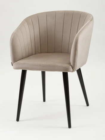 Стул MyFar Фредерик серо-бежевый велюр MF1042-1