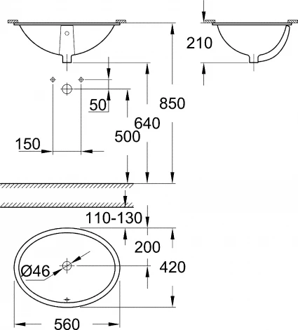 Раковина Grohe Bau Ceramic 39423000