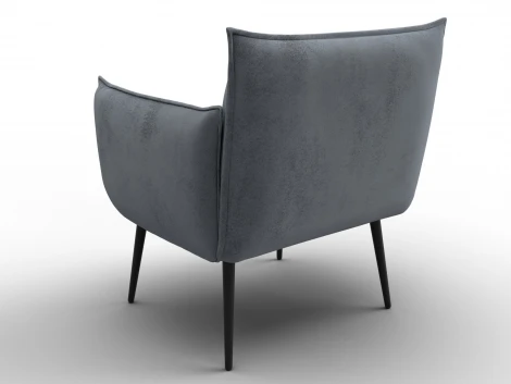 Кресло Лига-083 (Фанера/Металл/Велюр/Серый) Лига Диванов 132320